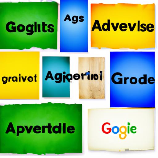 Một bức ảnh ghép về các hình thức quảng cáo Google phổ biến