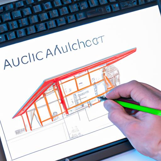 Kiến trúc sư chuyên nghiệp sử dụng phần mềm Autocad 2015 để thiết kế một tòa nhà.