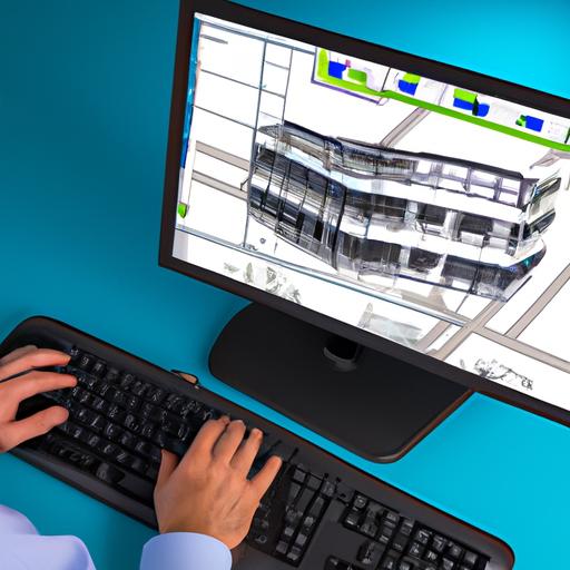 Kiến trúc sư chuyên nghiệp sử dụng phần mềm Autodesk Revit 2017 để thiết kế mô hình 3D của một tòa nhà.