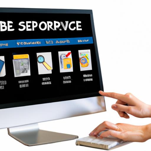 Một người so sánh các dịch vụ thiết kế website trên màn hình máy tính