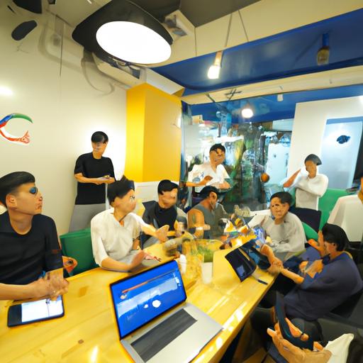 Một nhóm người thảo luận về dịch vụ quảng cáo Google tại Tỉnh Thành phố Hồ Chí Minh